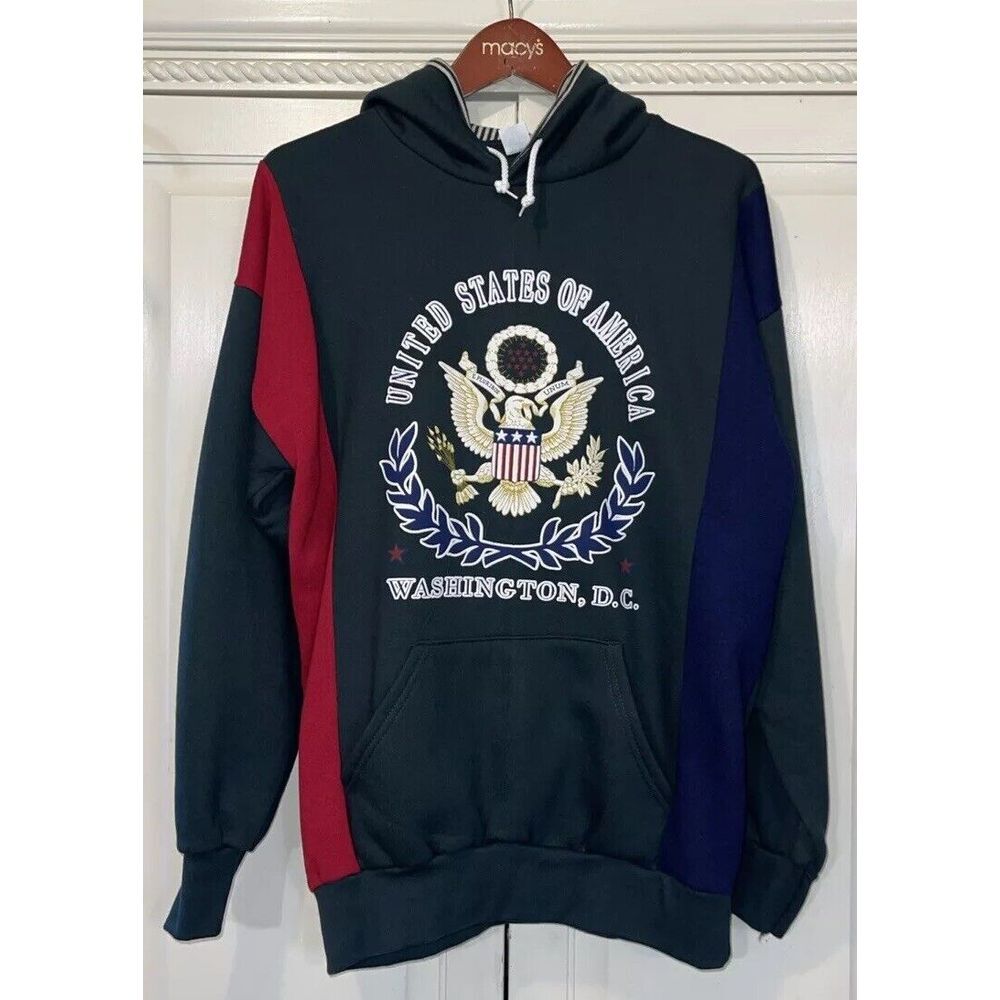 United States Of America Washington DC Sweatshirt Hoody Sz‎ XL Kangaroo Pocket